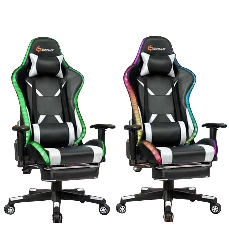 Massage Racing Gaming Chair Chair With Rgb Led